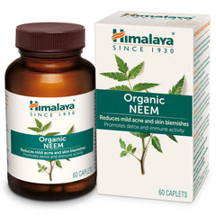 Himalaya Organic Neem Tablets - Skin Wellness, Controls Acne & Helps Fight Acne | 60 Tablets