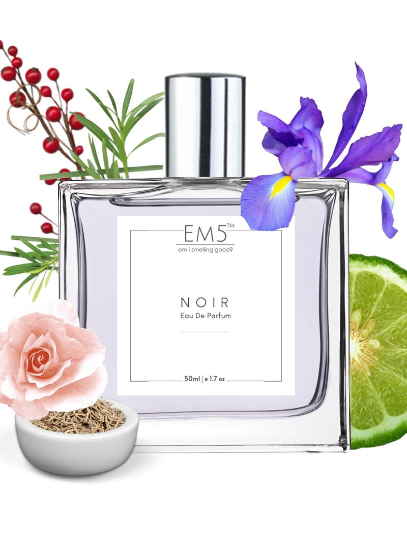 EM5 Noir EDP Perfume For Men 50 Ml 1.7 Fl.oz. | Strong & Long Lasting | Amber Woody Spicy | Luxury Gift For Men