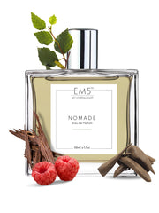 EM5 Nomade Unisex Eau De Parfum 50 Ml 1.7 Fl.oz. | Strong & Long Lasting | Amber Oud Smoky Leather | Luxury Gift For Men & Women