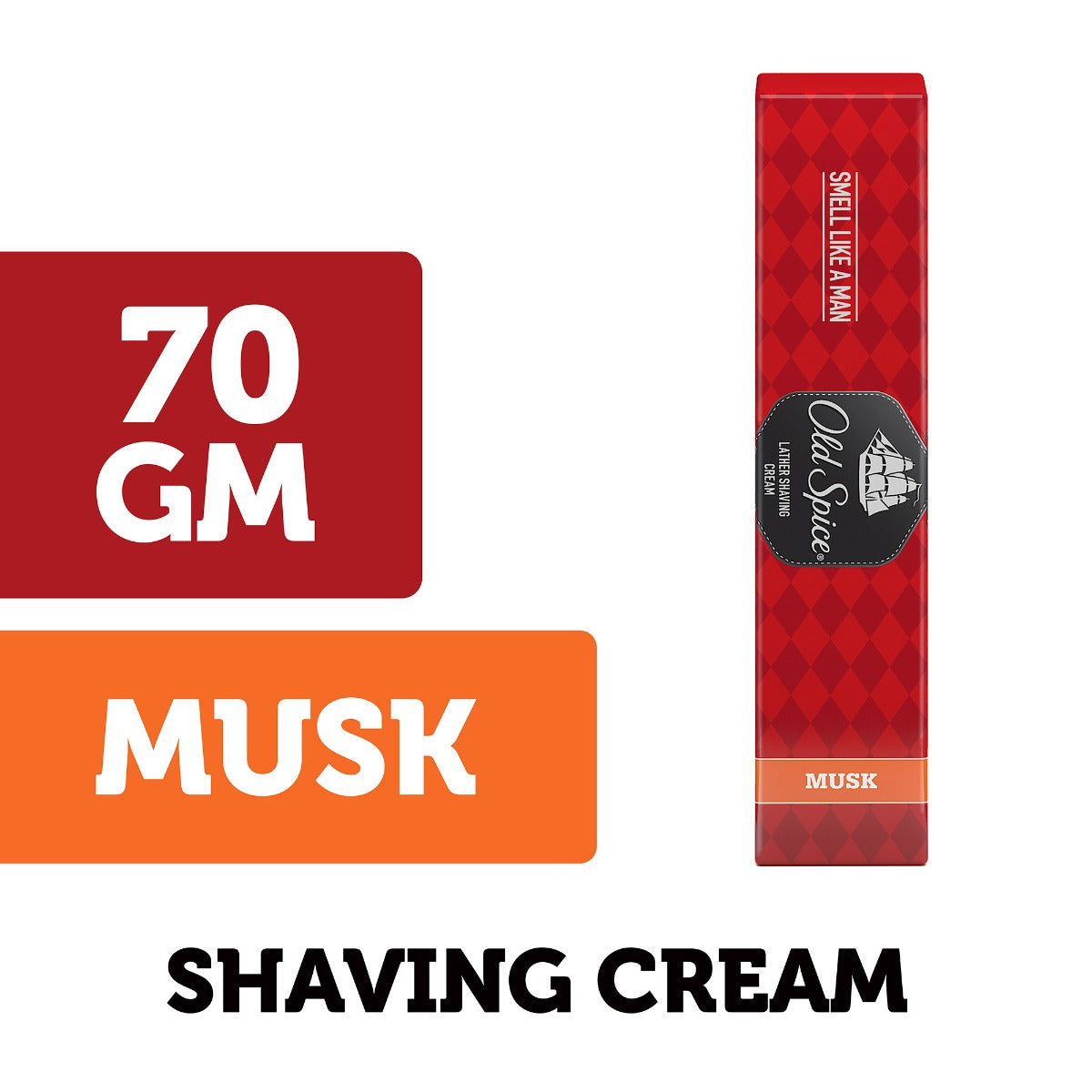 Old Spice Musk Lather Shaving Cream 70gm 2.4 Oz. | For Men