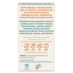 Himalaya Organic Bacopa (Brahmi), For Mental Alertness, Improves Memory Score By 30%, Supports Positive Mood I 100% Natural, 60 Veg Caplets