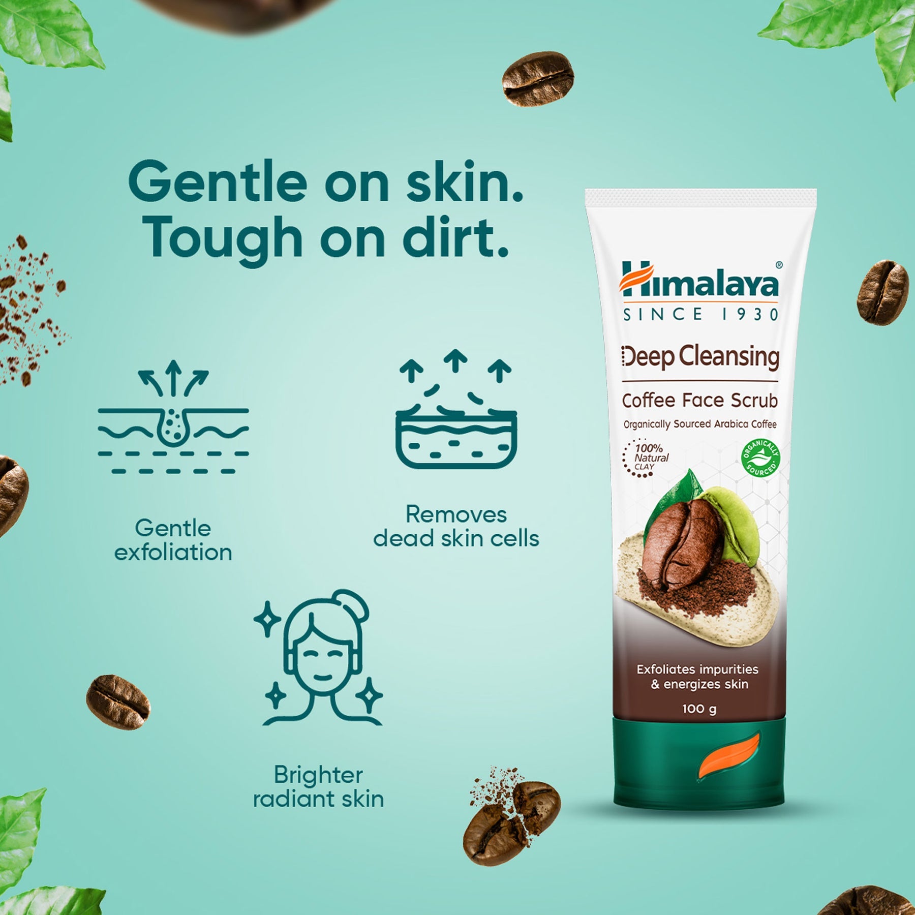Himalaya Deep Cleansing Coffee Face Scrub, Energize Your Skin With Coffee Boost | 100gm