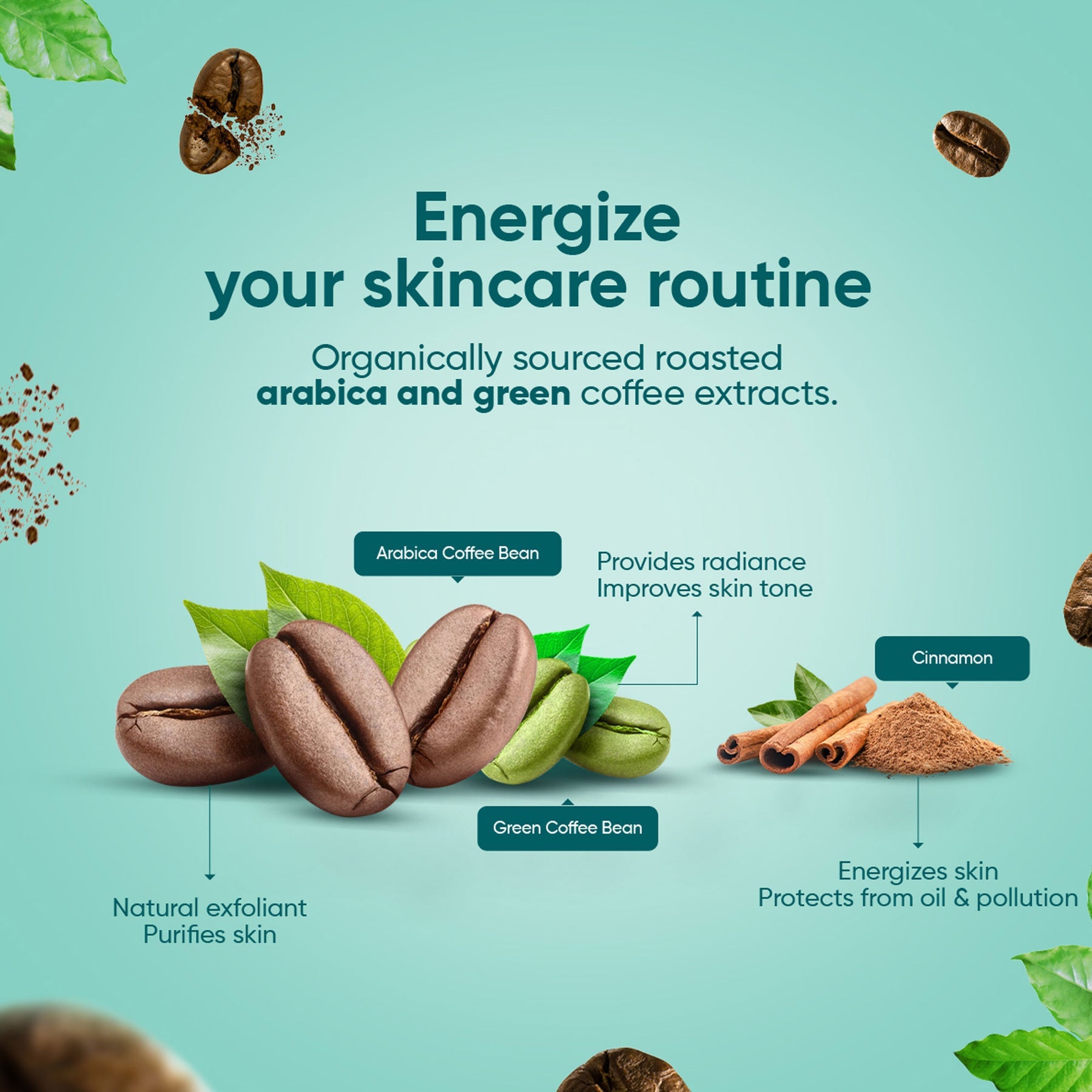 Himalaya Energizing Coffee Sheet Mask, Energize Your Skin With Coffee Boost | 30gm
