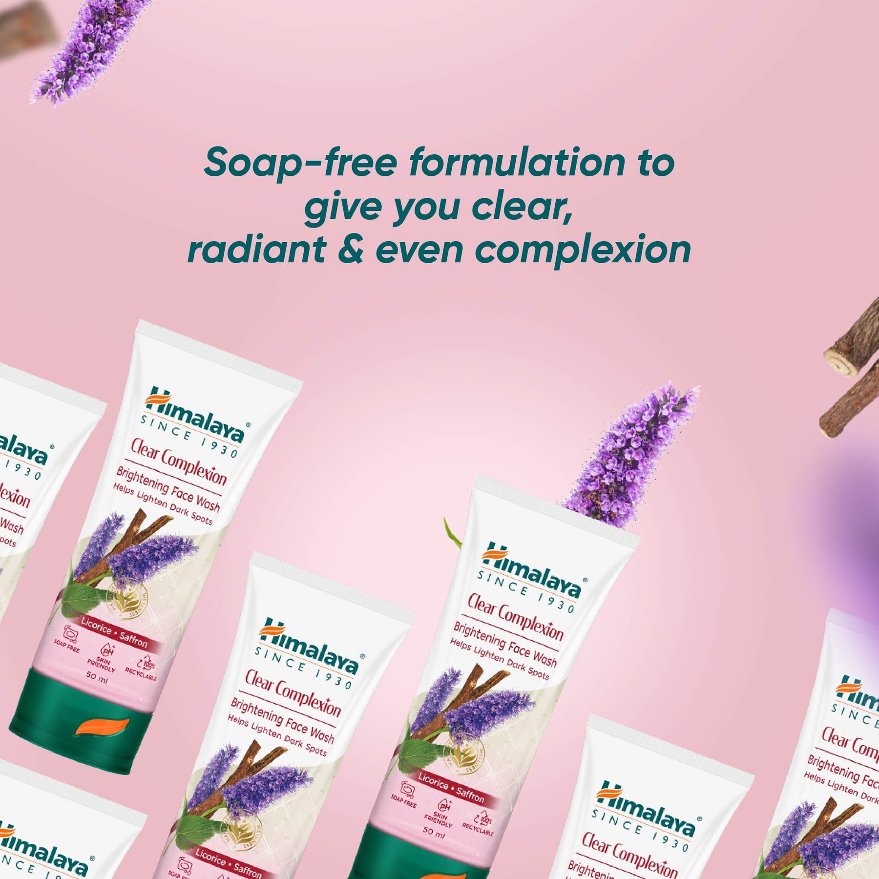 Himalaya Clear Complexion Brightening Face Wash, Cleanses & Clarifies Impurities | 50ml