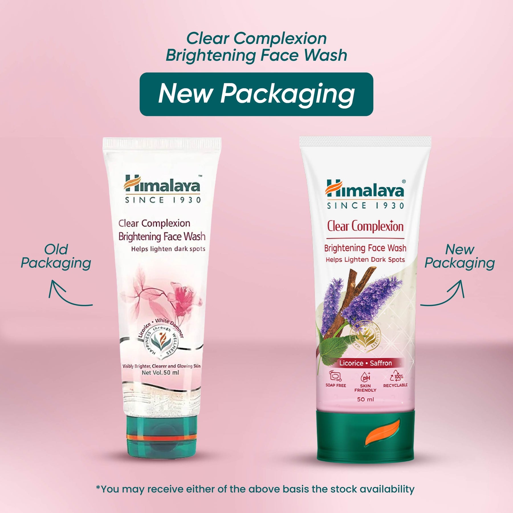 Himalaya Clear Complexion Brightening Face Wash, Cleanses & Clarifies Impurities | 50ml
