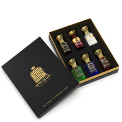 ADILQADRI ASSORTED LUXURY ALCOHOL FREE LONG LASTING ROLL-ON ATTAR PERFUME GIFT SET FOR UNISEX 6ML 0.2 FL.OZ EACH X6