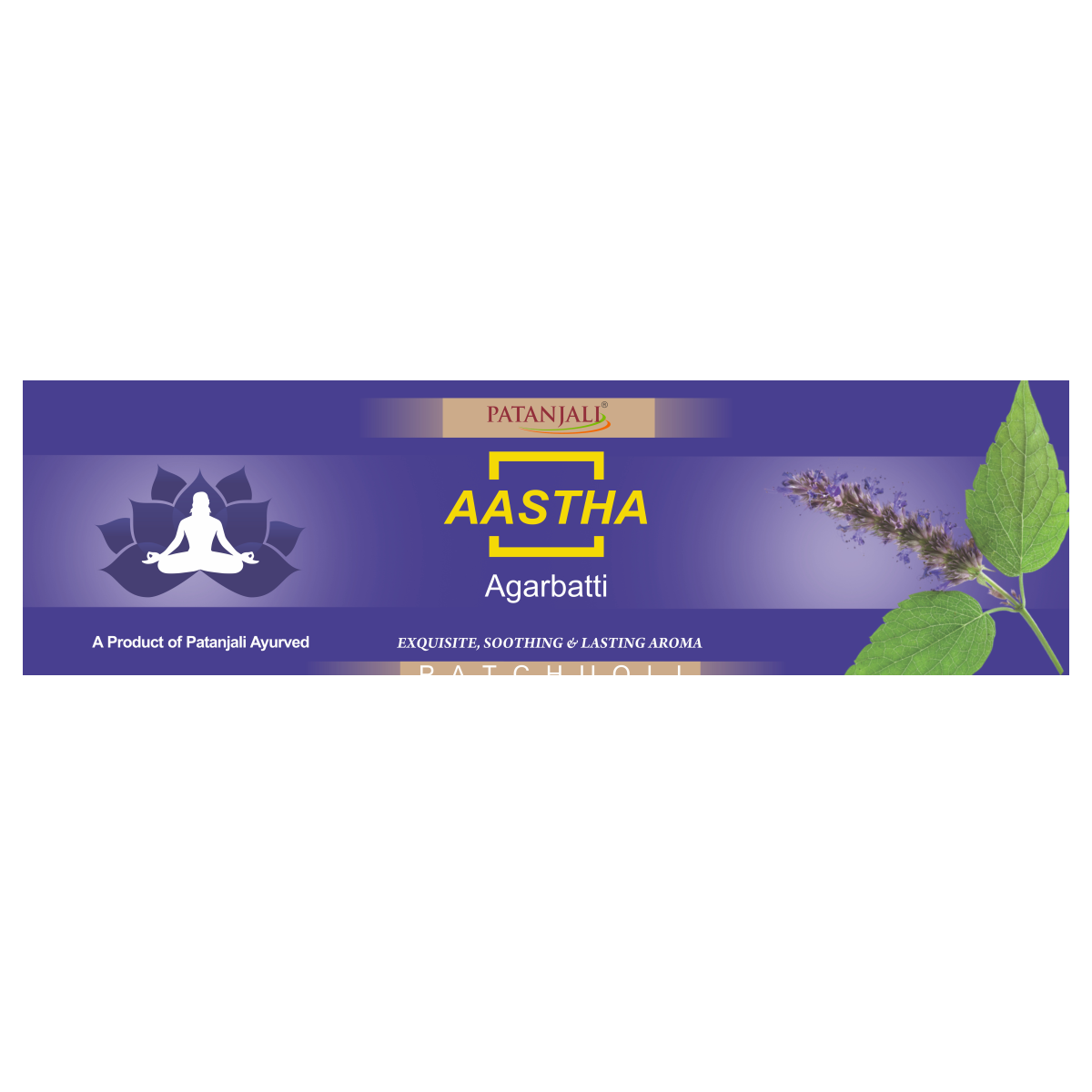 Patanjali Aastha Agarbatti Patchouli, With Exquisite, Soothing & Long Lasting Aroma | 75gm\