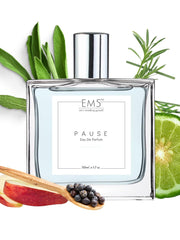 EM5 Pause EDP Perfume For Men 50 Ml 1.7 Fl.oz. | Strong & Long Lasting | Aromatic Fresh Amber | Luxury Gift For Men