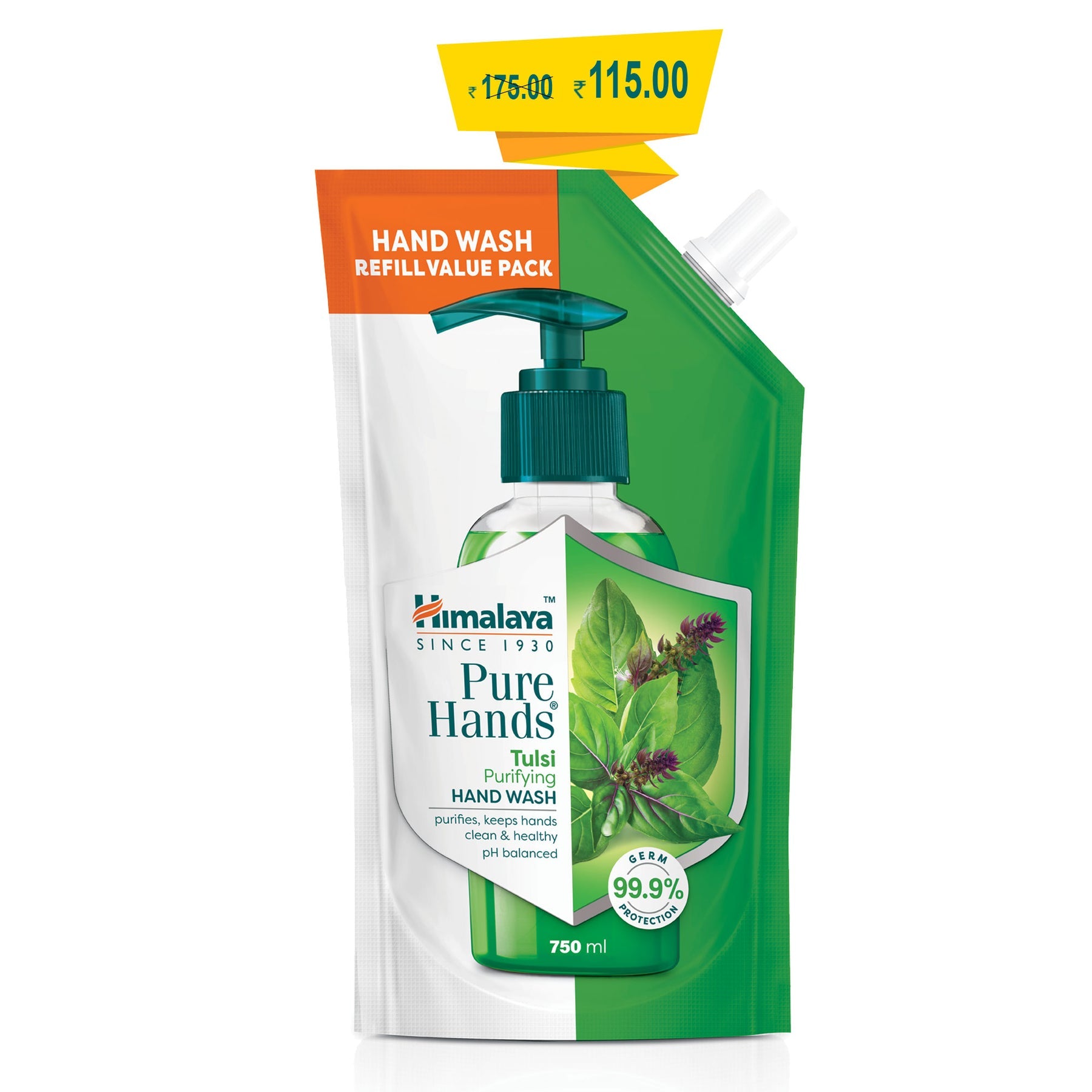 Himalaya Pure Hands Tulsi Purifying Hand Wash | 750ml Value Pack