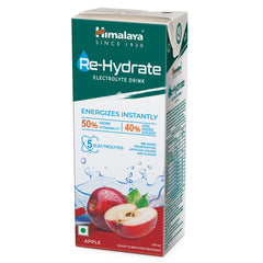 Himalaya Re-Hydrate Electrolyte Drink, For Instant Hydration & Energy | Apple Flavour, 200ml