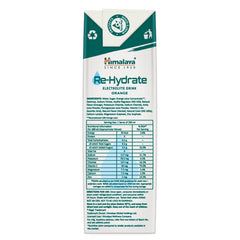 Himalaya Re-Hydrate Electrolyte Drink, For Instant Hydration & Energy | Orange Flavour, 200ml