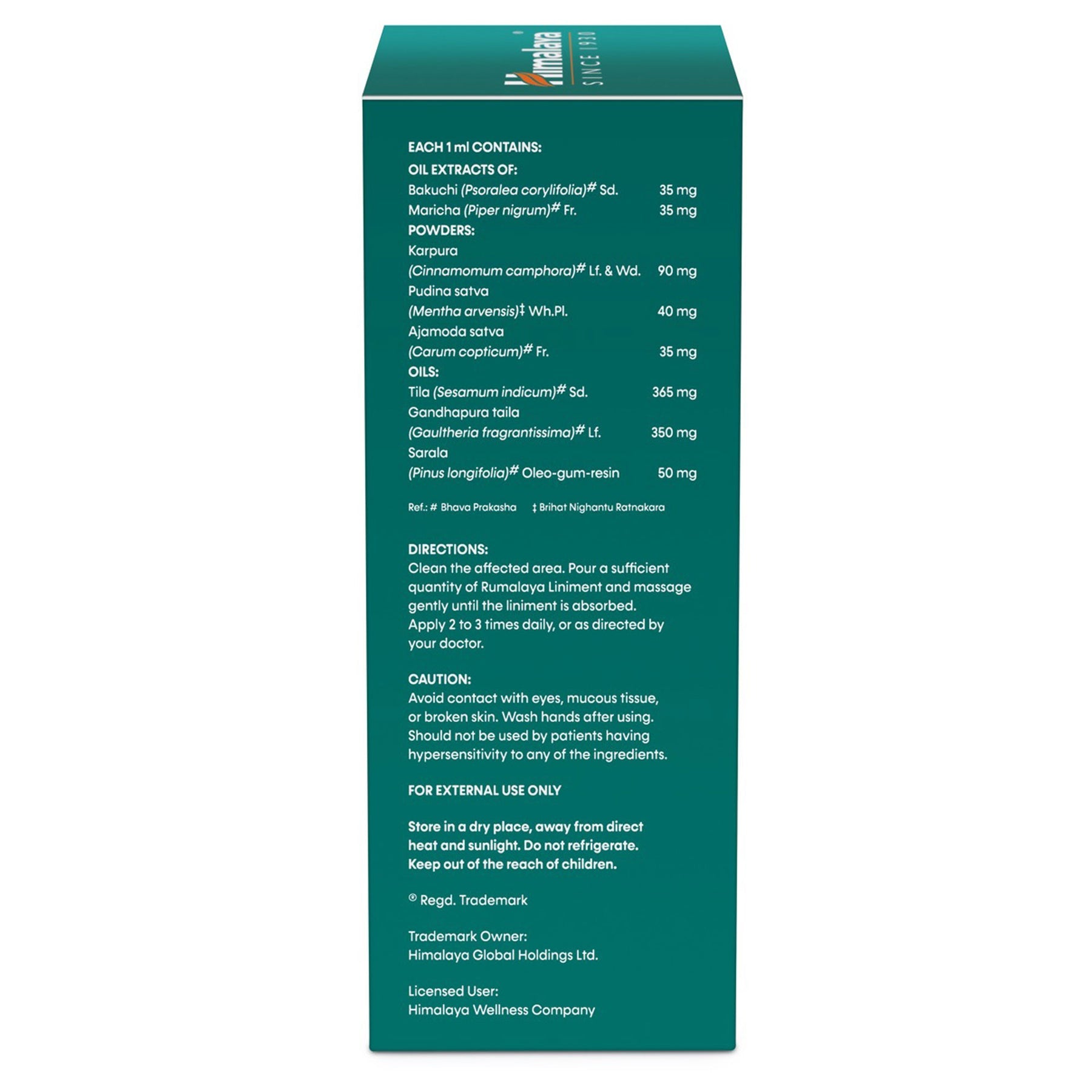 Himalaya Rumalaya Liniment, May Relieve Arthritis-Associated Joint Pain | 60ml