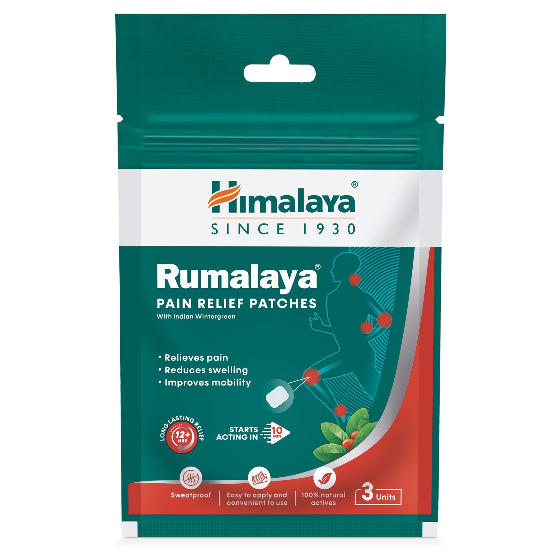 Himalaya Rumalaya Pain Relief Patches, For Long-Lasting Relief From Pain | 3 Units