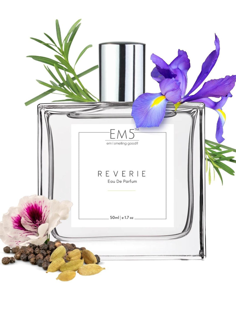 EM5 Reverie EDP Perfume For Men 50 Ml 1.7 Fl.oz. | Strong And Long Lasting | Powdery Iris Fresh Spicy | Luxury Gift For Men