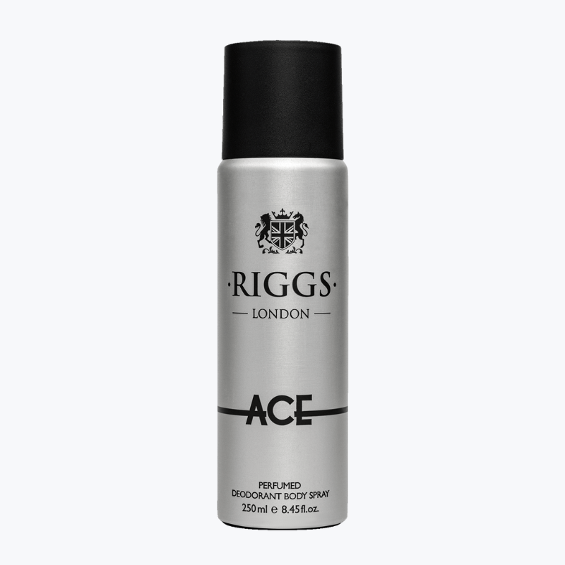 Riggs London Ace Perfumed Deodorant Body Spray 250ml 8.4 Fl.oz. Men Fragrance | Long Lasting