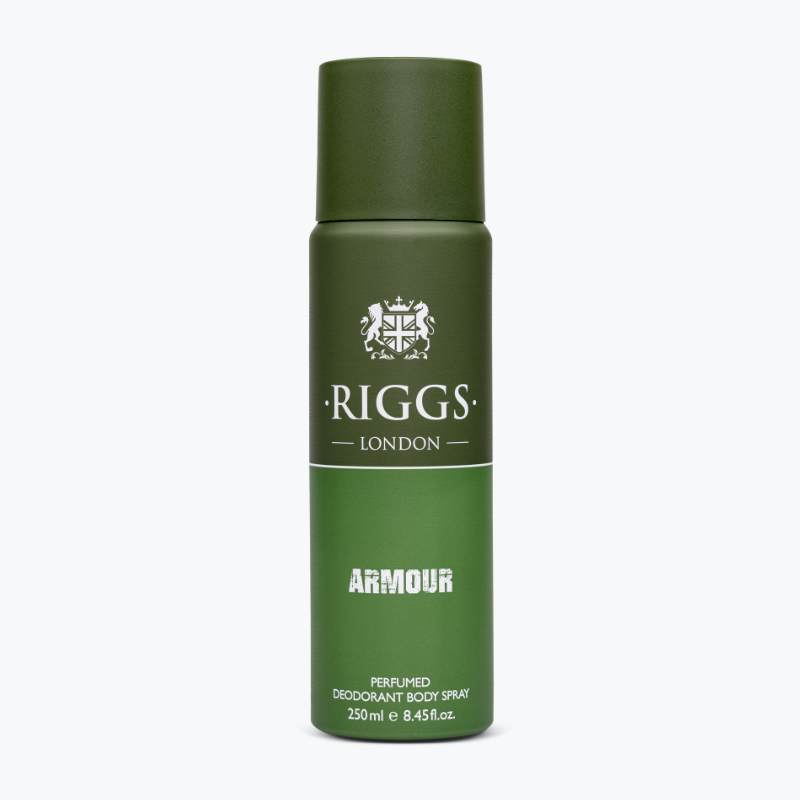 Riggs London Armour Perfumed Deodorant Body Spray 250ml 8.4 Fl.oz. Unisex Fragrance