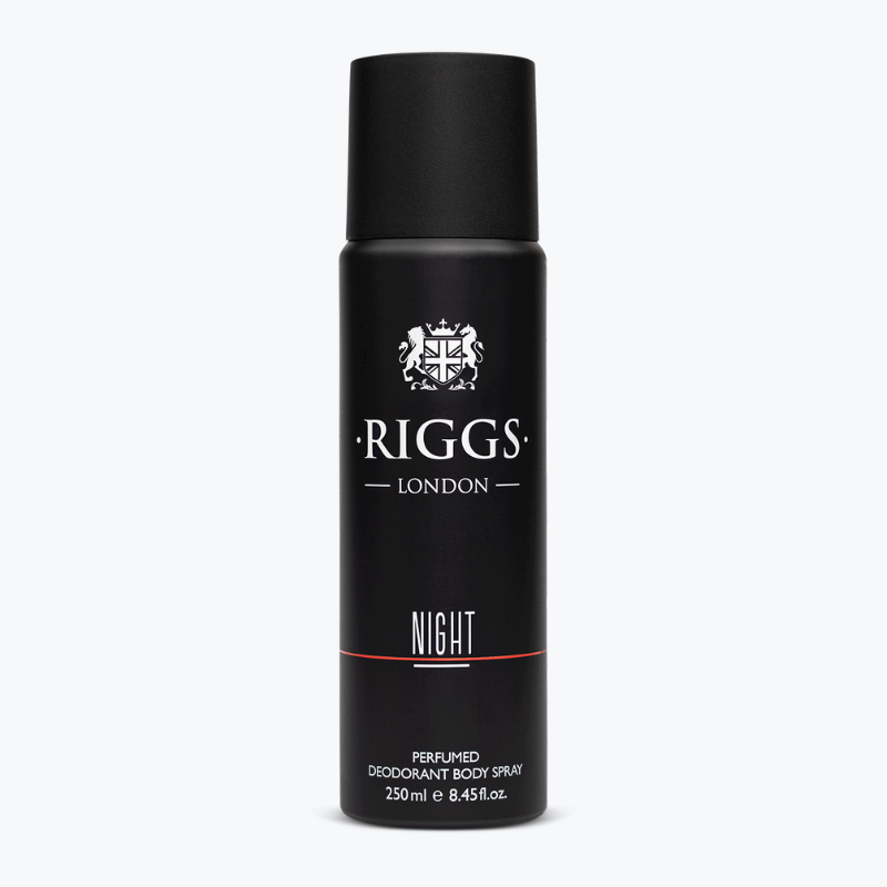 Riggs London Night Perfumed Deodorant Body Spray 250ml 8.4 Fl.oz. Unisex Fragrance