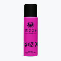 Riggs London Pink Perfumed Deodorant Body Spray 250ml 8.4 Fl.oz. Unisex Fragrance | Long Lasting