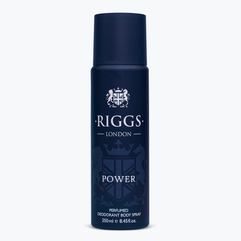 Riggs London Power Perfumed Deodorant Body Spray 250ml 8.4 Fl.oz. For Men & Women