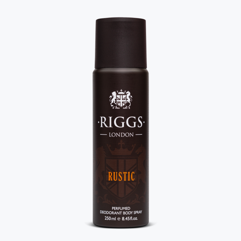 Riggs London Rustic Perfumed Deodorant Body Spray 250ml 8.4 Fl.oz. Unisex Fragrance | Long Lasting