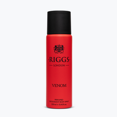 Riggs London Venom Perfumed Deodorant Body Spray 250ml 8.4 Fl.oz. Men Fragrance | Long Lasting