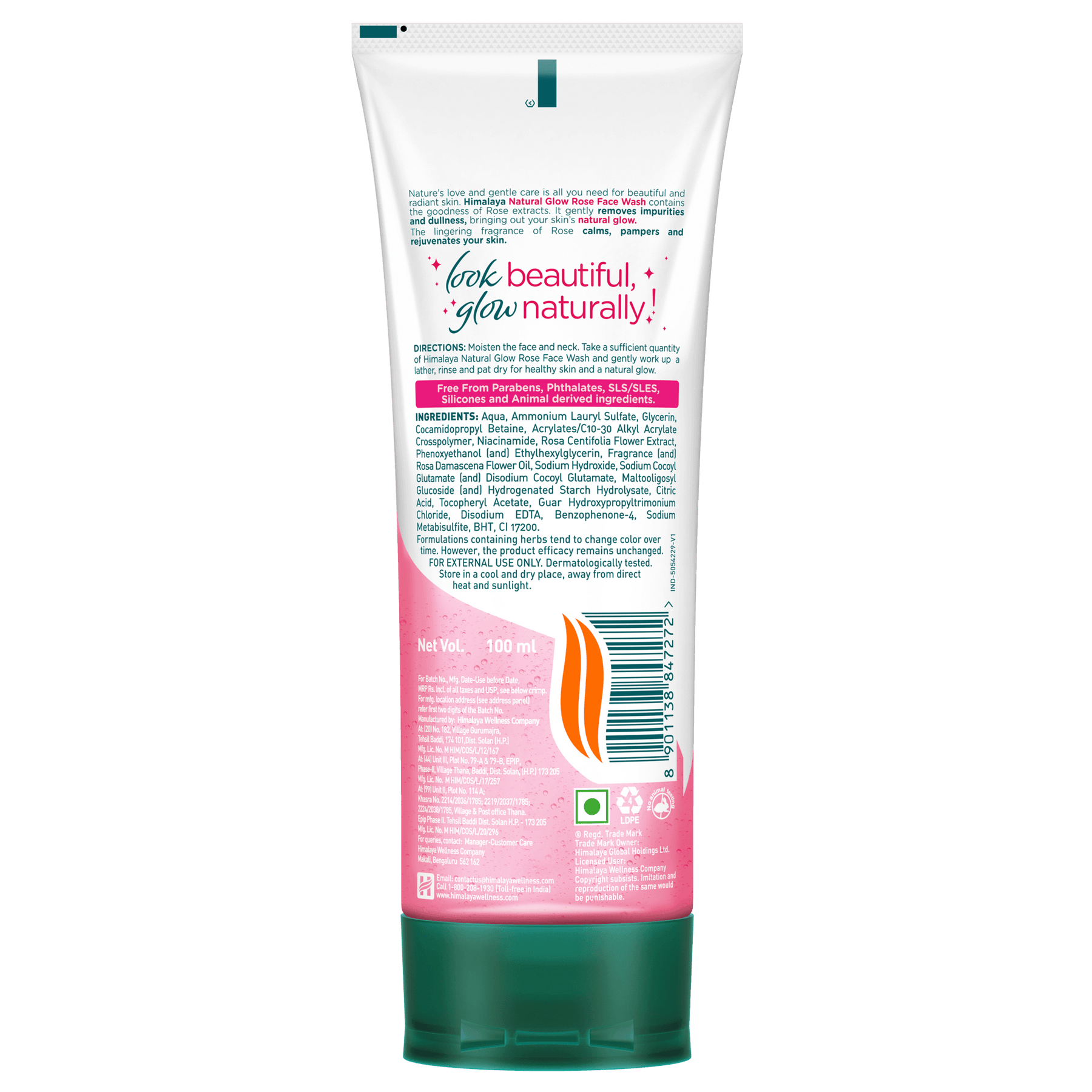 Himalaya Natural Glow Rose Face Wash For Healthy Skin And Natural Glow | 100ml