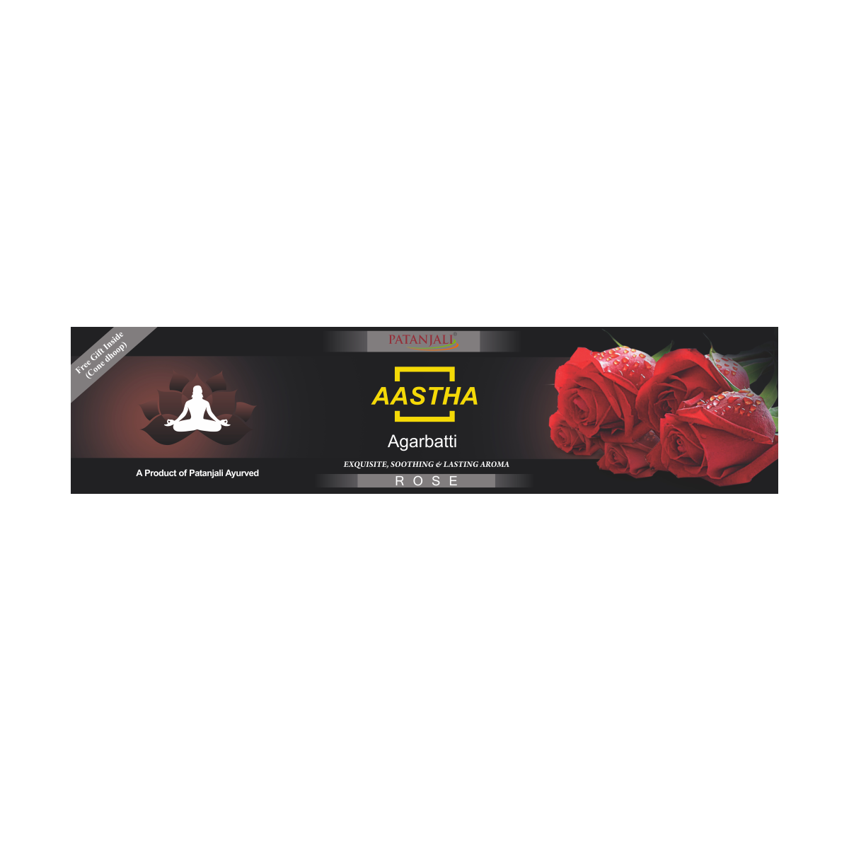 Patanjali Aastha Agarbatti Rose, With Exquisite, Soothing & Long Lasting Aroma | 125gm