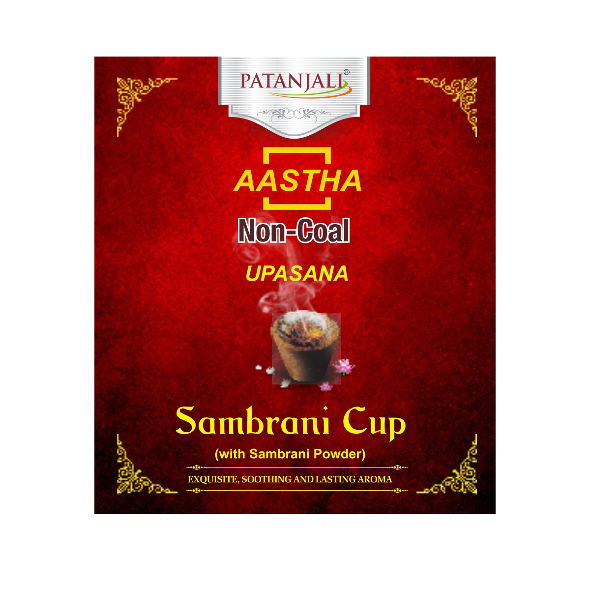 Patanjali Aastha Sambrani Cup, With Lasting Aroma, 90gm, Pack Of 1