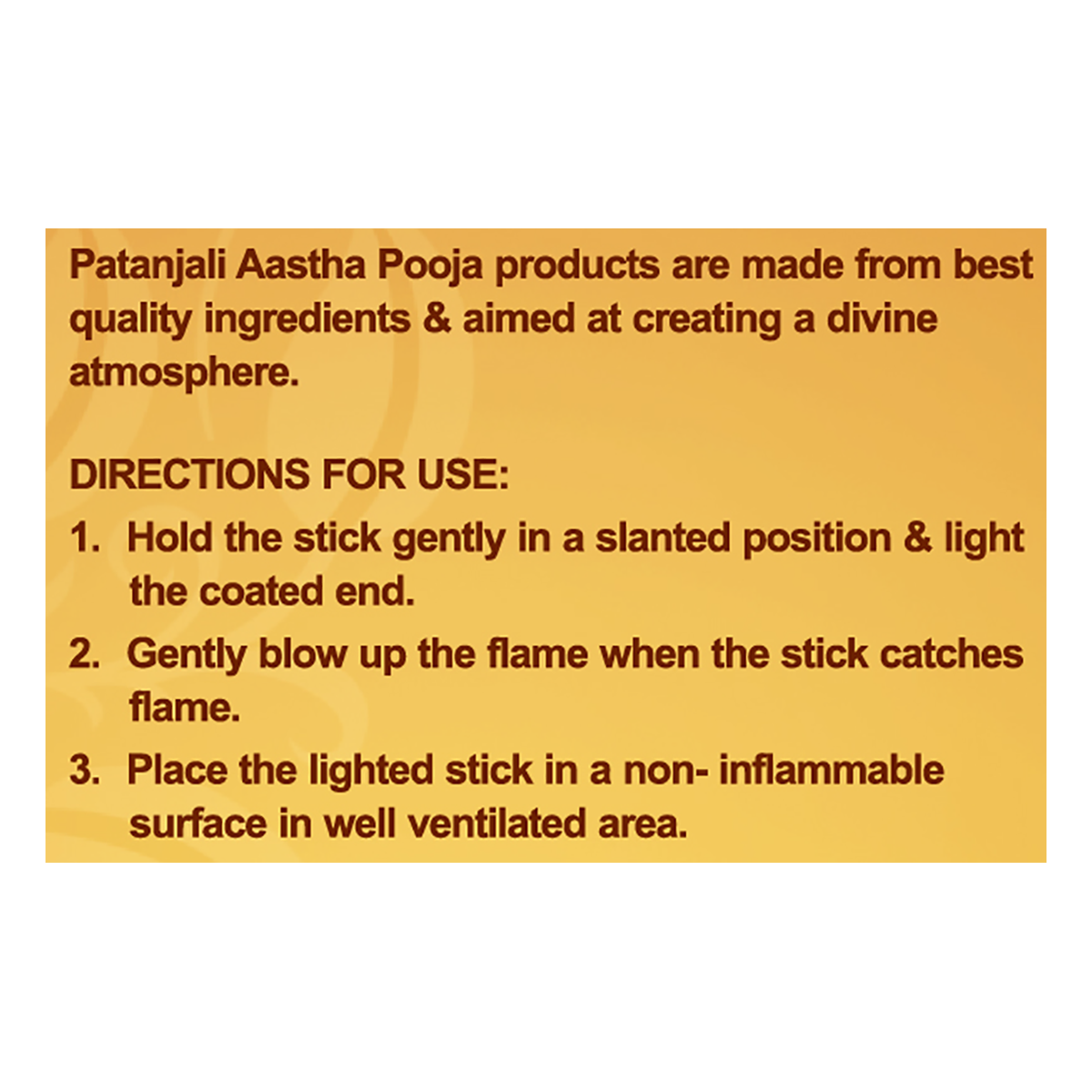 Patanjali Aastha Sandal Flora Agarbatti, With Exquisite, Soothing & Long Lasting Aroma | 13gm