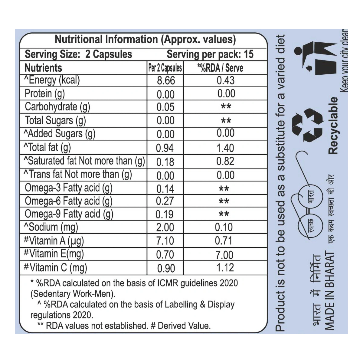 Patanjali Sea Buckthorn Capsule 15g 30 Capsule