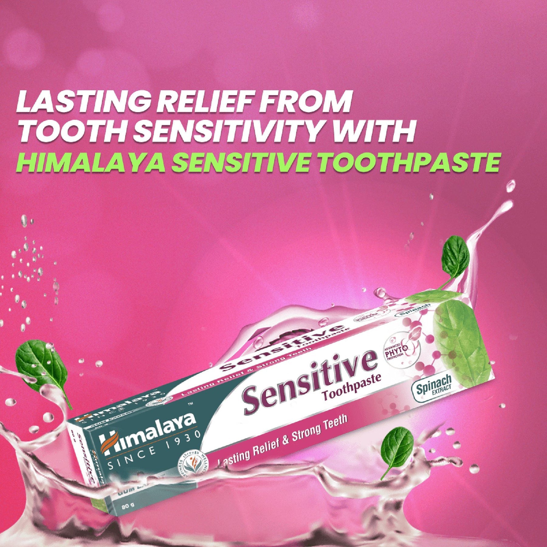 Himalaya Sensitive Toothpaste, Rapid & Lasting Relief From Sensitivity | 80gm