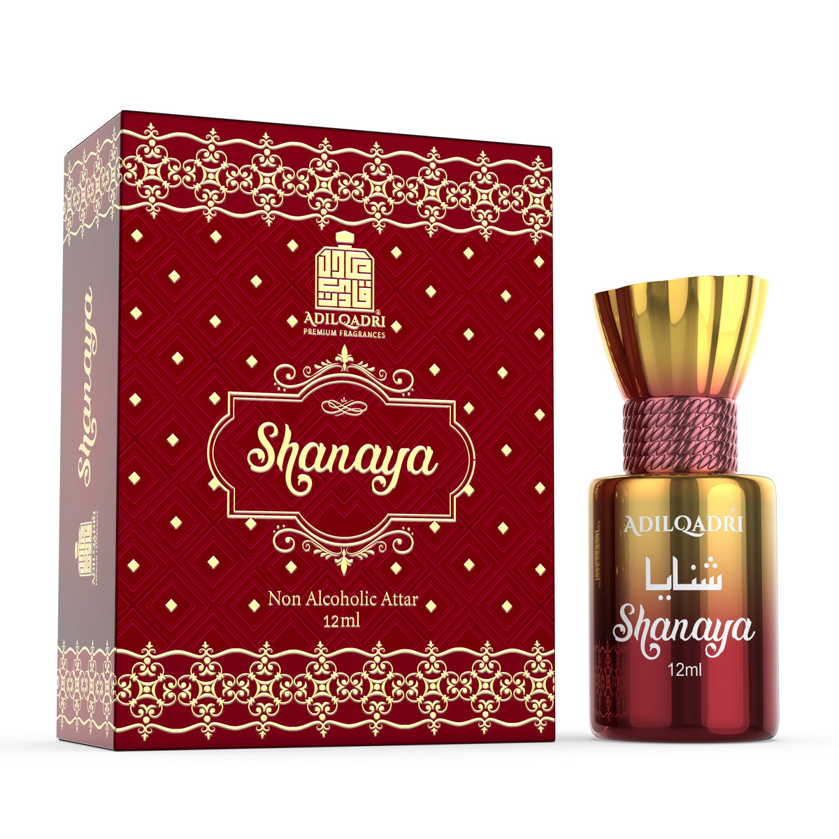 Adilqadri Shanaya Attar | Arabic & French Blend | Unisex Non-alcoholic Roll-on | Long Lasting Attar - 12 Ml 0.4 Fl.oz.