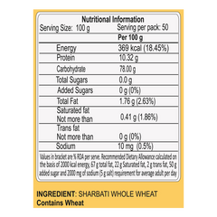 Patanjali Sharbati Whole Wheat Atta 5kg