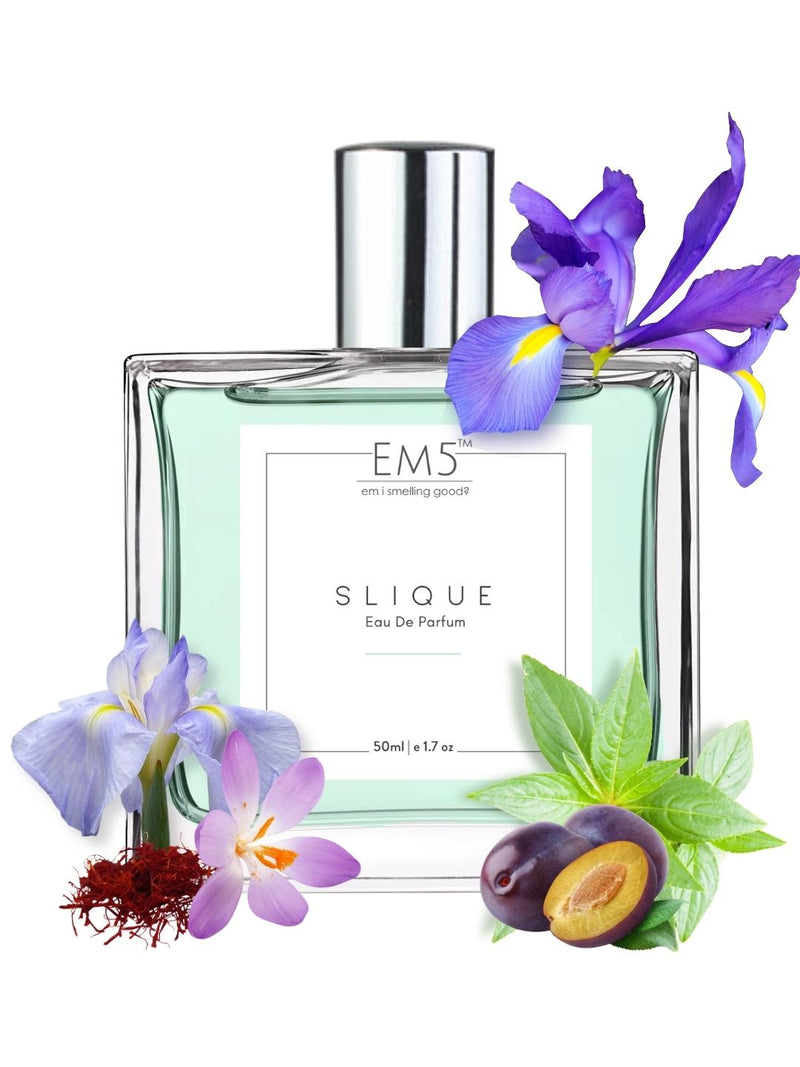 EM5 Slique Eau De Parfum For Women 50 Ml 1.7 Fl.oz. | Strong & Long Lasting | Fruity Amber Earthy | Luxury Gift For Women