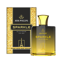 John Phillips Sparkle Eau De French Perfume 100ml 3.4 Fl.oz. Skin Friendly & Long Lasting Perfume | Spicy , Citrus & Vanilla Fragrance For Party & Date | For Men