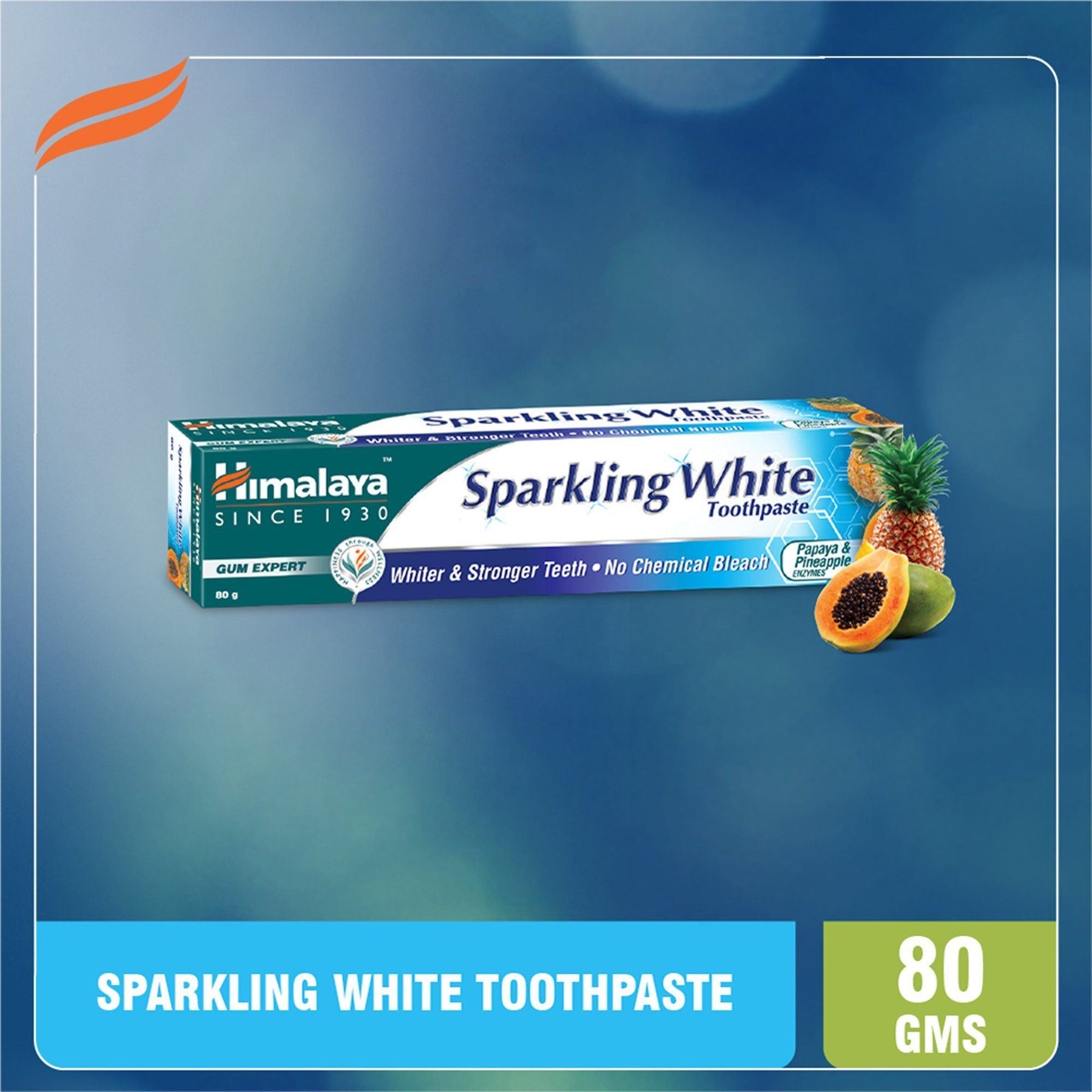 Himalaya Sparkling White Toothpaste, No Chemical Bleach | 150gm