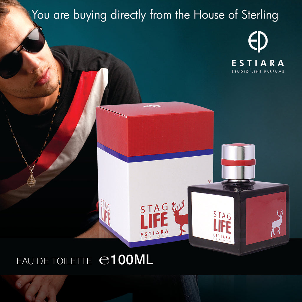 ESTIARA STAG LIFE EAU DE TOILETTE FOR MEN 100ML 3.4 FL.OZ.