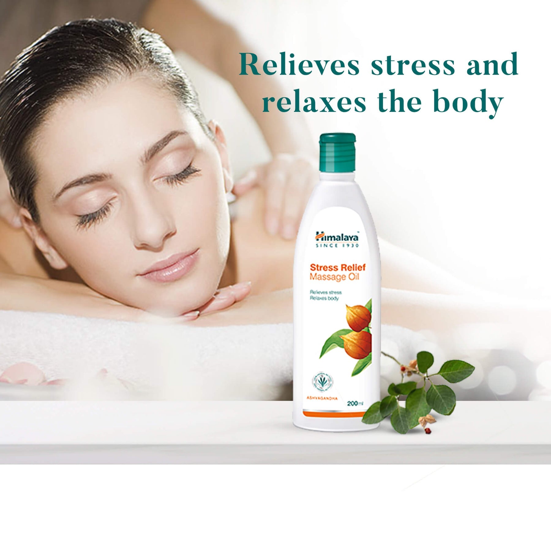 Himalaya Stress Relief Massage Oil, Relieves Stress Relaxes Body | 200ml
