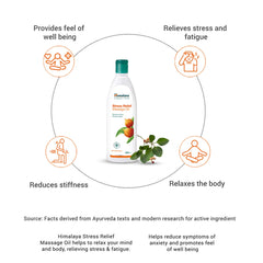 Himalaya Stress Relief Massage Oil, Relieves Stress Relaxes Body | 200ml