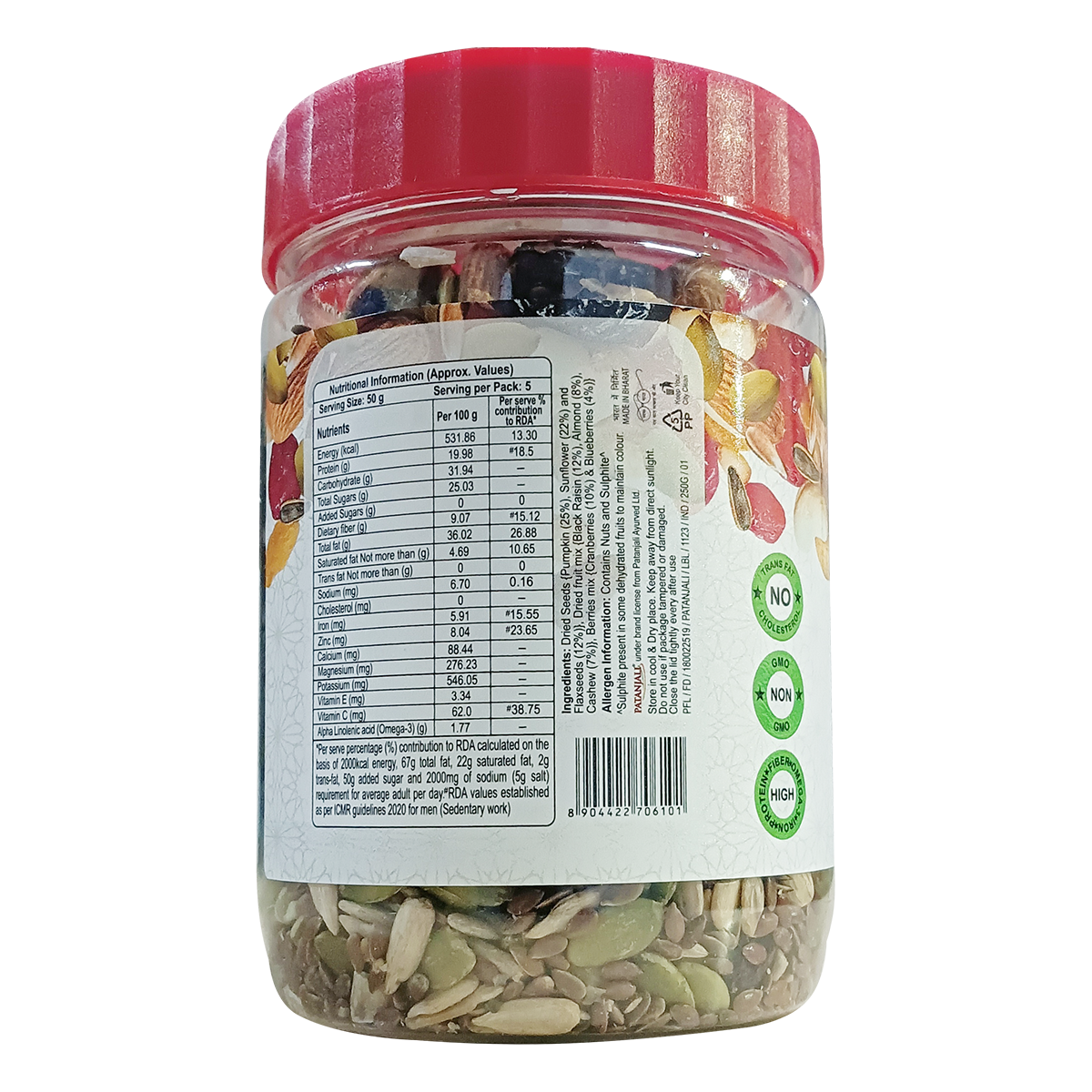 Patanjali Mix Dry Fruits With Berries & Seed 250gm