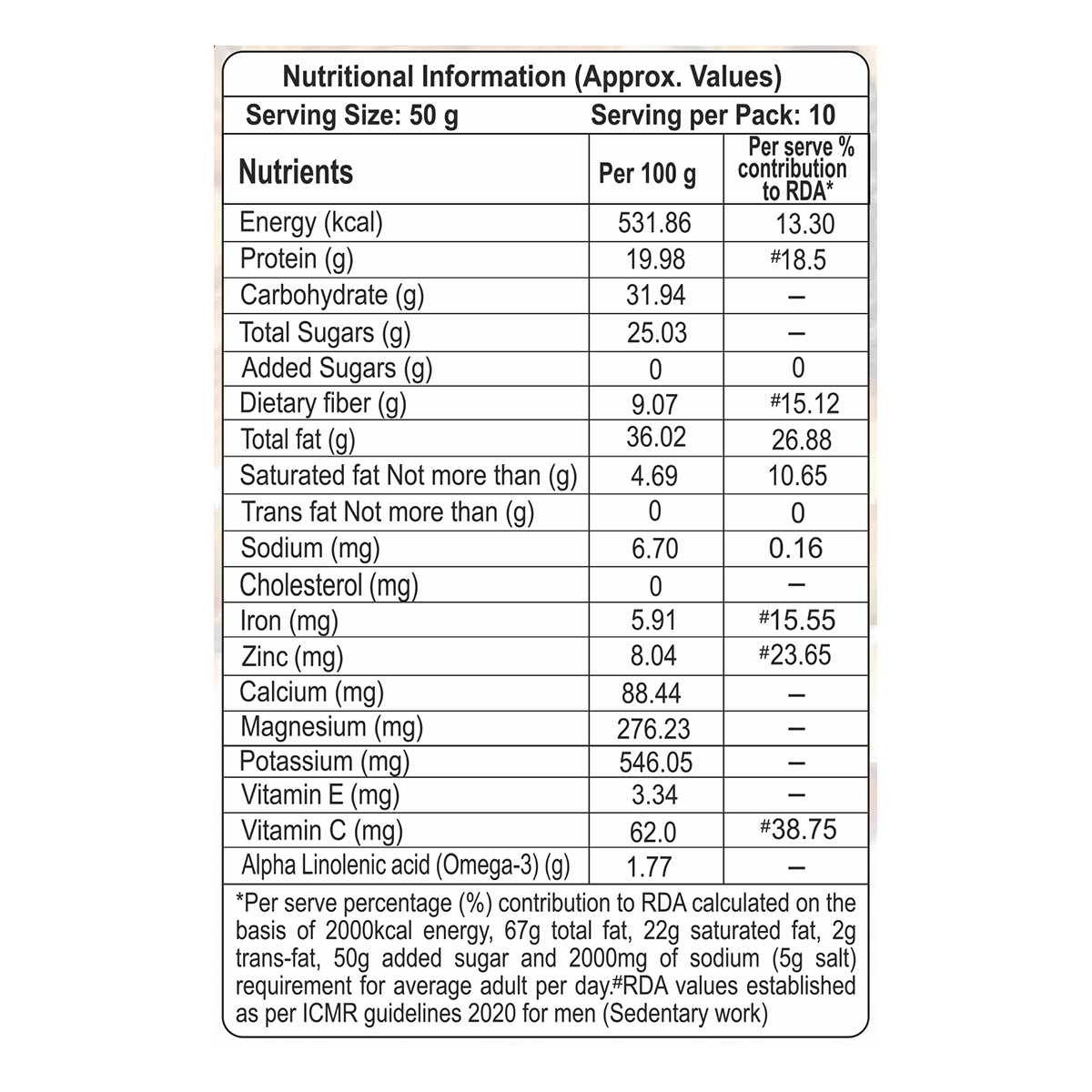 Patanjali Mix Dry Fruits With Berries & Seed 500gm