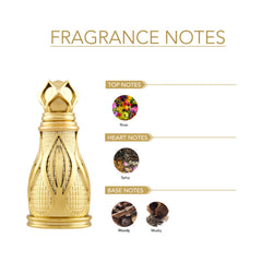 Ajmal Asher Concentrated Perfume 12ml 0.4 Fl.oz. & Khofooq Attar Gift Set 18ml 0.6 Fl.oz. | For Unisex Combo Of 2