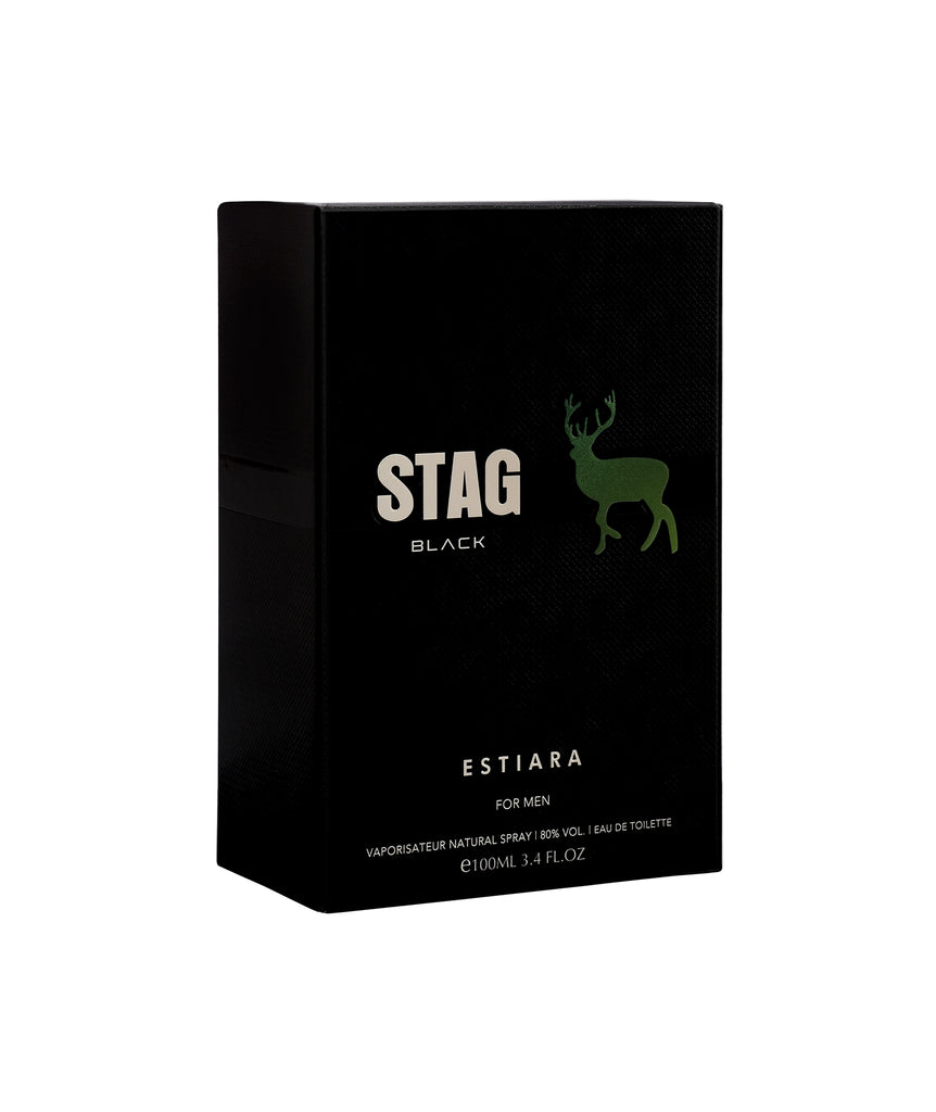 ESTIARA STAG BLACK EAU DE TOILETTE FOR MEN 100ML 3.4 FL.OZ.