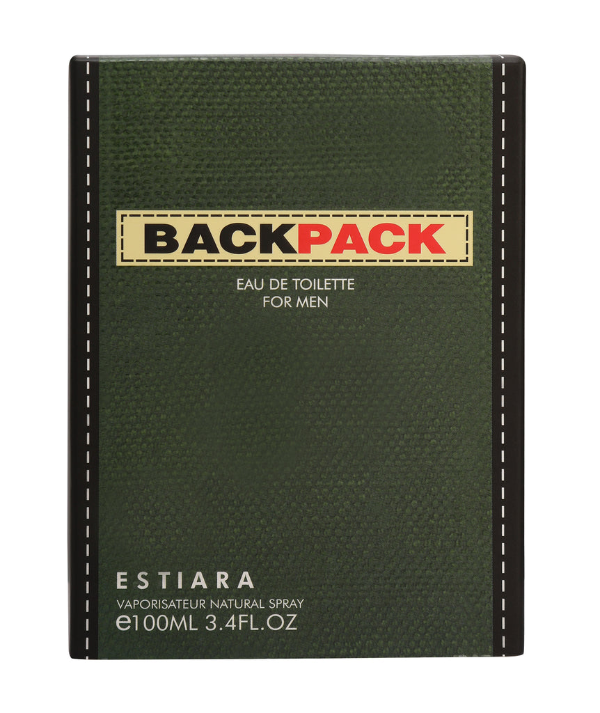 ESTIARA BACKPACK GREEN EAU DE TOILETTE FOR MEN 100ML 3.4 FL.OZ.