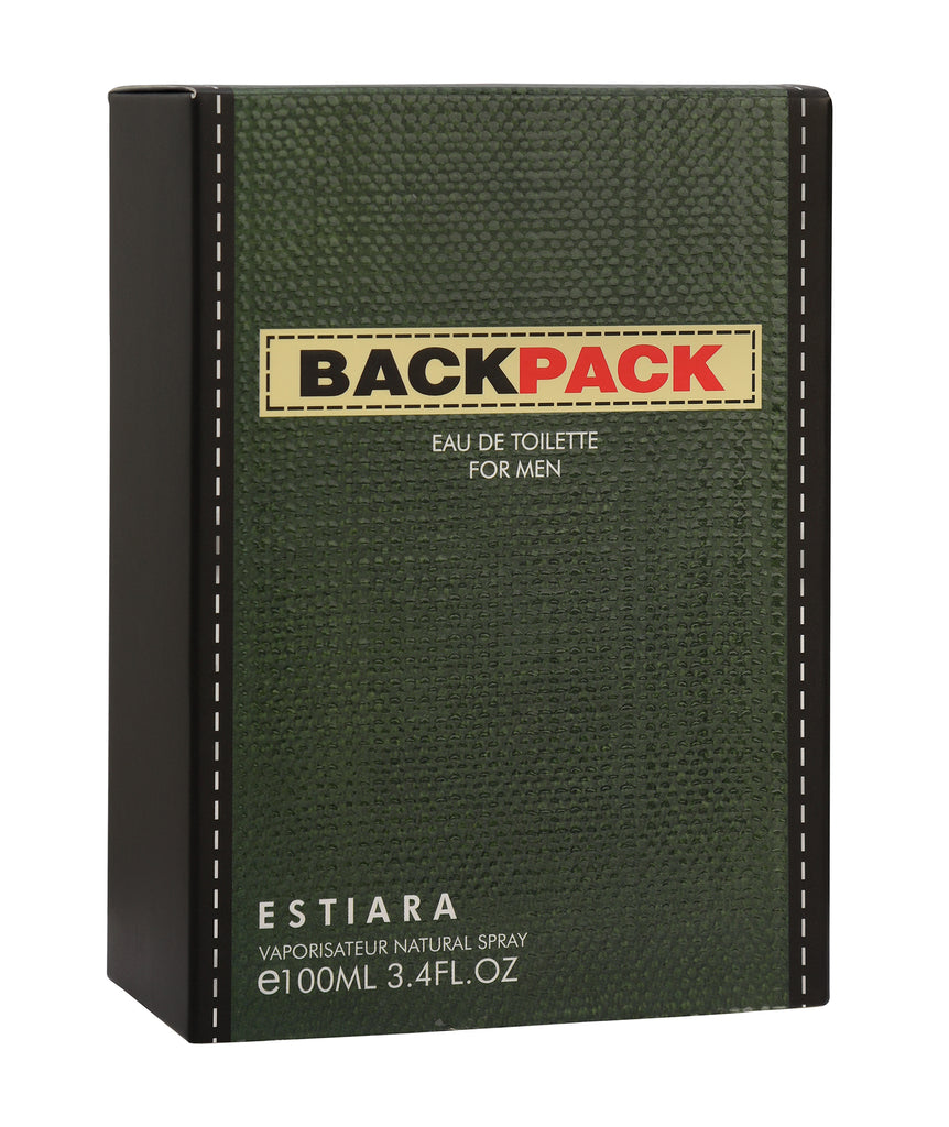 ESTIARA BACKPACK GREEN EAU DE TOILETTE FOR MEN 100ML 3.4 FL.OZ.