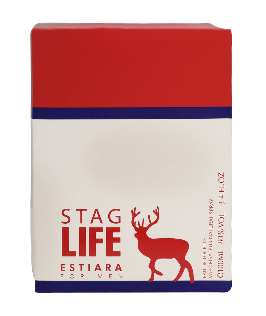 ESTIARA STAG LIFE EAU DE TOILETTE FOR MEN 100ML 3.4 FL.OZ.