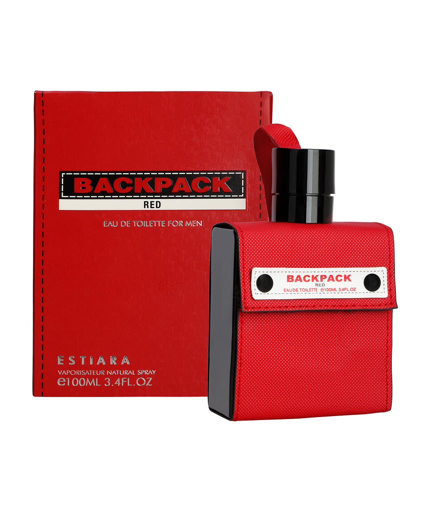 ESTIARA BACKPACK RED EAU DE TOILETTE FOR MEN 100ML 3.4 FL.OZ.