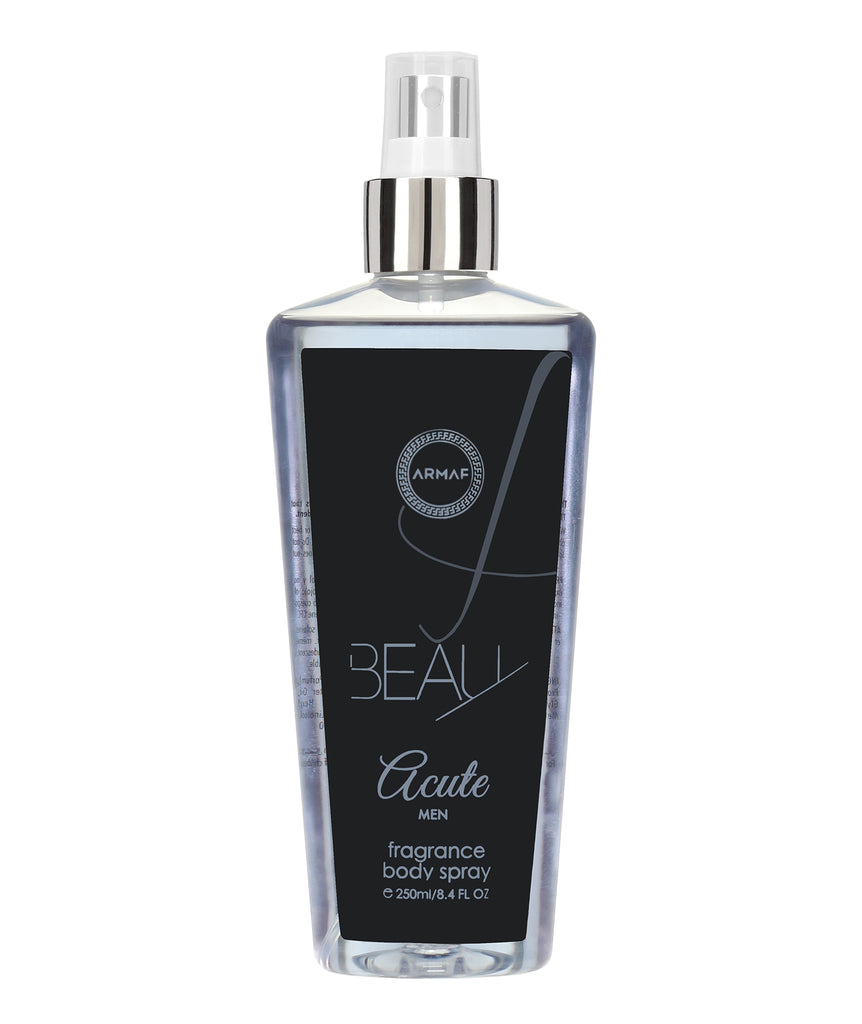 Armaf Beau Acute Men Fragrance Body Spray 250ml 8.4 Fl.oz. | Long Lasting | Alcohol Free