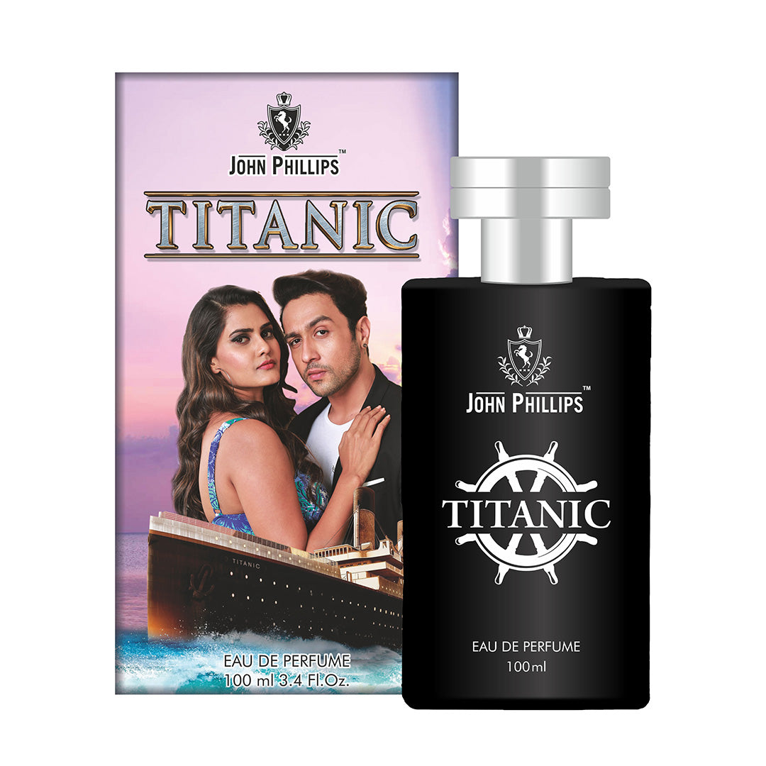 John Phillips Titanic Daily Casual Wear & Party Wear Eau De French Perfume 100ml 3.4 Fl.oz. | Skin Friendly & Long Lasting Perfume