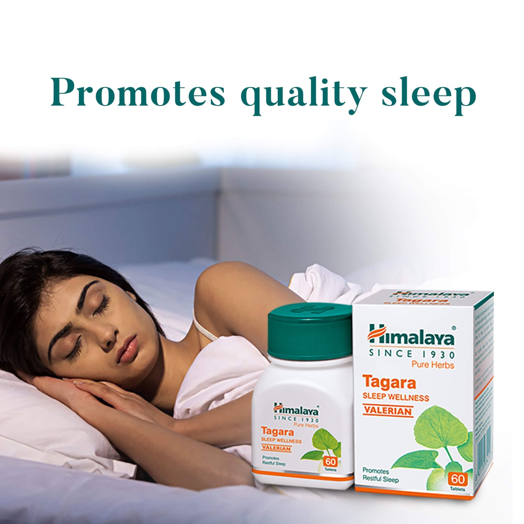 Himalaya Wellness Pure Herbs Tagara Tablet, Promotes Restful Sleep, Reduces Sleeplessness & Irritability | 60 Tablets